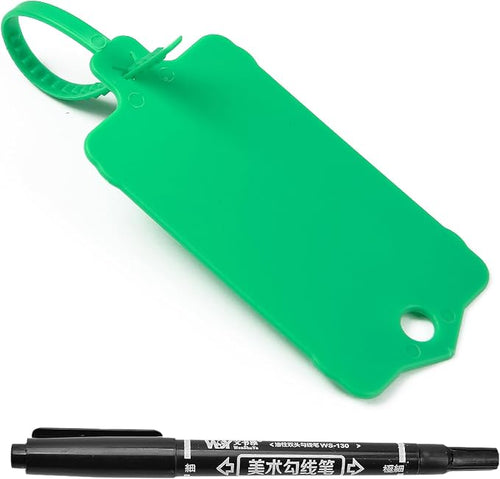 100pcs Blank Plastic Tags for Labeling Reusable Hanging Tags Ties Key Tag by LeadSeals