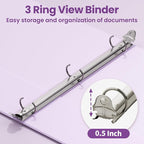 SUNEE 3 Ring Binder 1/2 Inch 1 Pack - Image 3