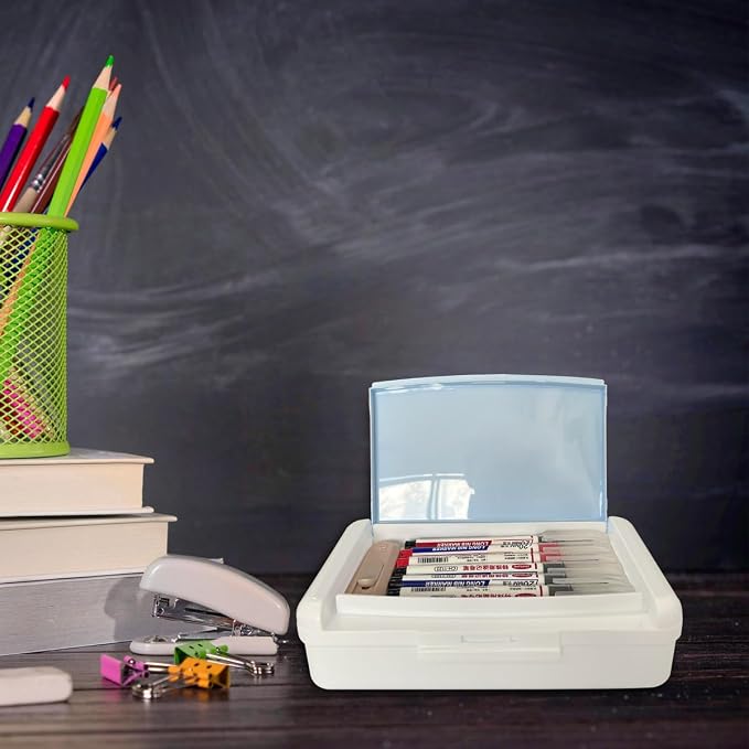 Double Layer Plastic Art Storage Box ，Fashion Hard Durable Pencil Organizer - Image 4