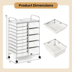 Giantex 15 Drawer Rolling Cart - Image 3