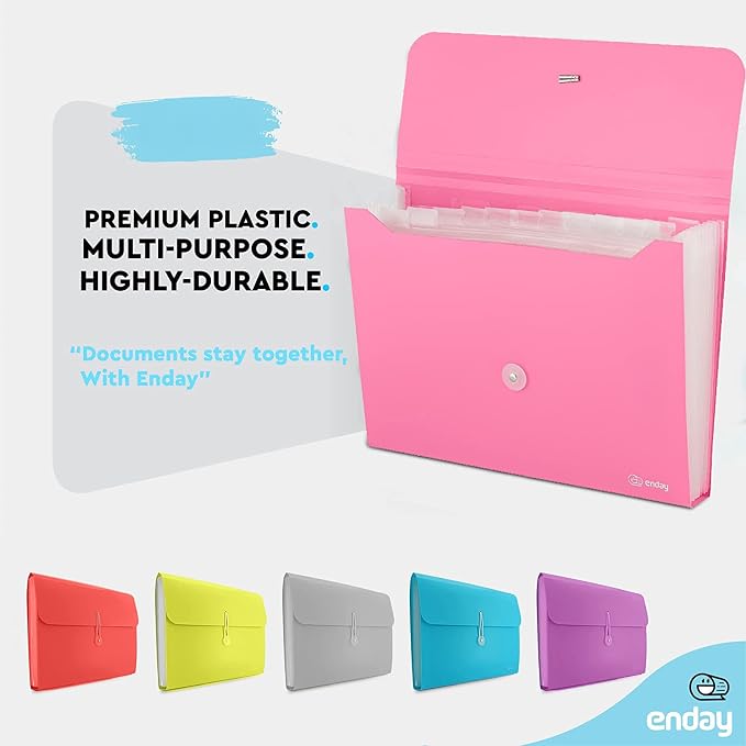 Accordion File Organizer 13 Pocket Expanding File Folder - Image 4