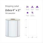 AveneMark 12 Rolls 4" x 2" Direct Thermal Labels - Image 2