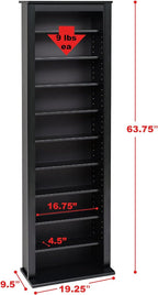 Prepac Narrow Cabinet Media Storage, Slim Barrister Tower - Image 3