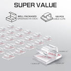 KGROTE 100PCS Cable Clips, Adhesive Wire Clips Strong Cord Clips Wire Holders - Image 2