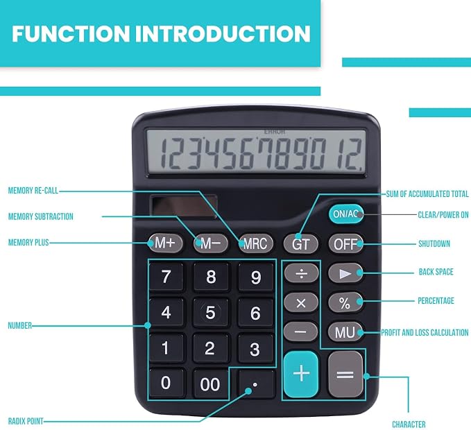 LICHAMP Desk Calculators with Big Buttons and Large Display, Office Desktop - Image 6