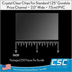 Price/Data Channel Label Holder Chips, 250 Pack, 7.5 Mil Thick, Gondola Shelf - Image 6