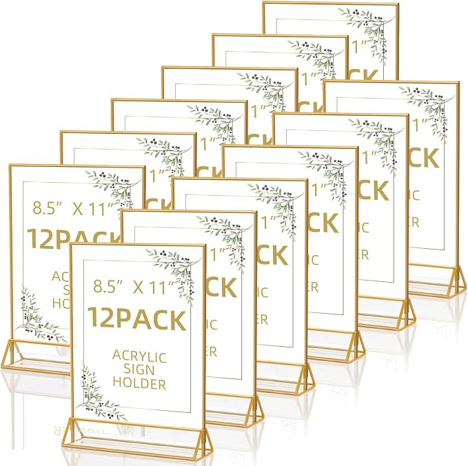 PPH-Sisy Acrylic Sign Holder 8.5X11 Double Sided Table Flyer Holder, Plastic by PPH-SisyPurchaseNow
