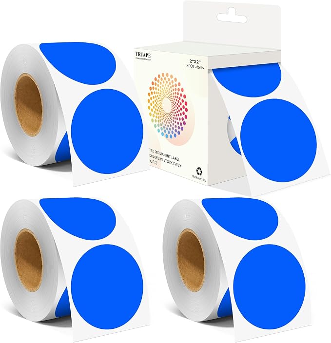 2 Inch Color Coding Round Labels by Unknown