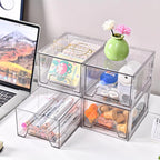 Stebopum 6 Pack Stackable Makeup Organizer, 4.4'' Tall Acrylic Bathroom Makeup - Image 6