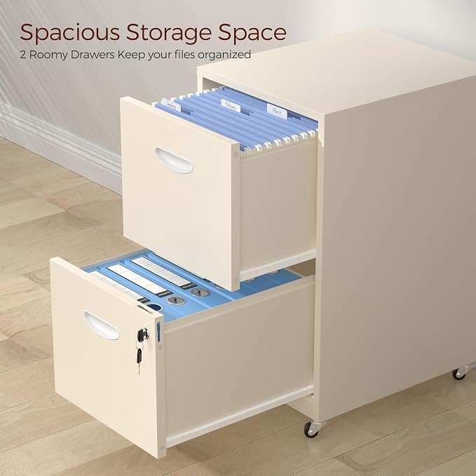 Kubohogar 2 Drawer Mobile File Cabinet - Image 8