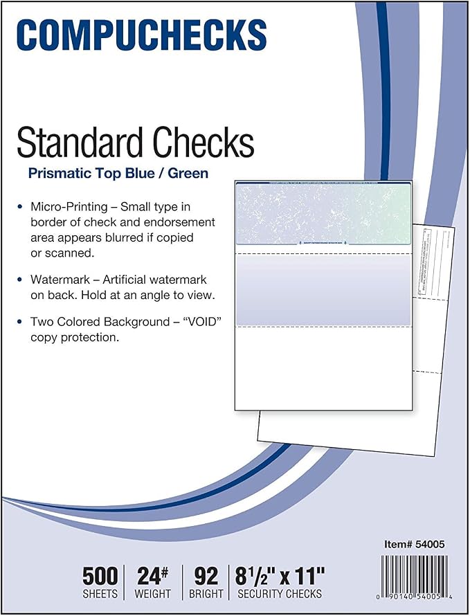 Compuchecks Check on Top Blank Check Paper by Compuchecks