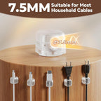 Yocice 12Pack Rotatable Cord Organizer, Spring Cable Clips Desk Cable - Image 3