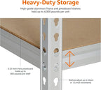 Amazon Basics Double Post Press Board 5 Tier Shelf 36 x 18 x 72, Aluminum | - Image 3