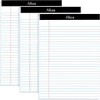 Alitte Legal Notepads 8.5 x 11, No Ink Bleeding by Alitte