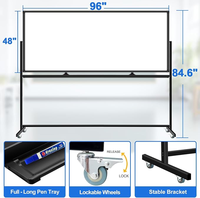 Max-officoo 4'x8' Large Dry Erase White Board - Image 4