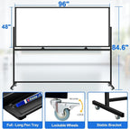 Max-officoo 4'x8' Large Dry Erase White Board - Image 4