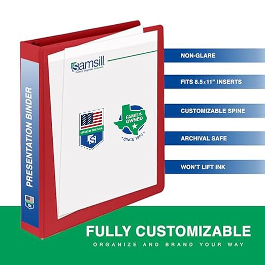 Samsill 3 Inch 3 Ring Binders, Made in USA, Economy Round Ring, 550 Sheet - Image 3