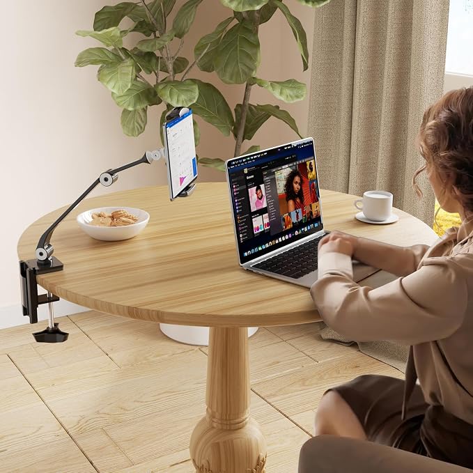 suptek Aluminum Alloy Cell Phone Desk Mount Stand 360° Tablet Stand and Holders - Image 5