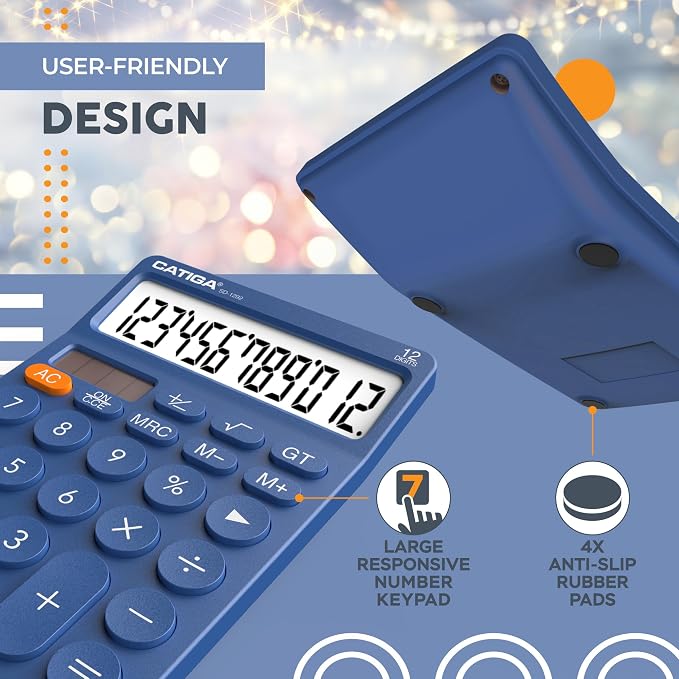 CATIGA 12 Digit Desktop Calculator Basic Desk Calculator - Image 6