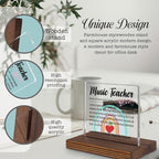 Music Teacher Gift Desk Sign, Inspirational Thank You Plaque - Image 3