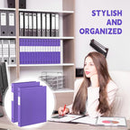 Henoyso 48 Pcs 3 Ring Binder 0.5 Inch Round Fits Letter Size 8.5'' x 11'' Paper - Image 6