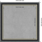 Amanti Art Black Framed Magnetic Board 19x19 Small Vision Board - Image 3
