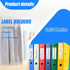 120 Pieces Clear Binder Label Holders Self Adhesive Label Holder Clear Adhesive - Image 2