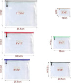 Oaimyy-18 Pcs, Large Mesh Zipper Pouch Document Folders Bag Plastic Zip File - Image 4