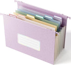 EcoStash Wheat Straw Expanding Hanging File Folders, 1.2" Accordion Pockets by EcoStash