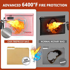 ROLOWAY Fireproof Document Bag, 6400℉ Fireproof Money Bag - Image 4