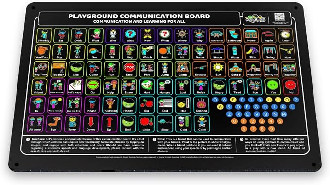 Weather-Proof Aluminum School Playground Communication Board by SmartySymbolsCommunication