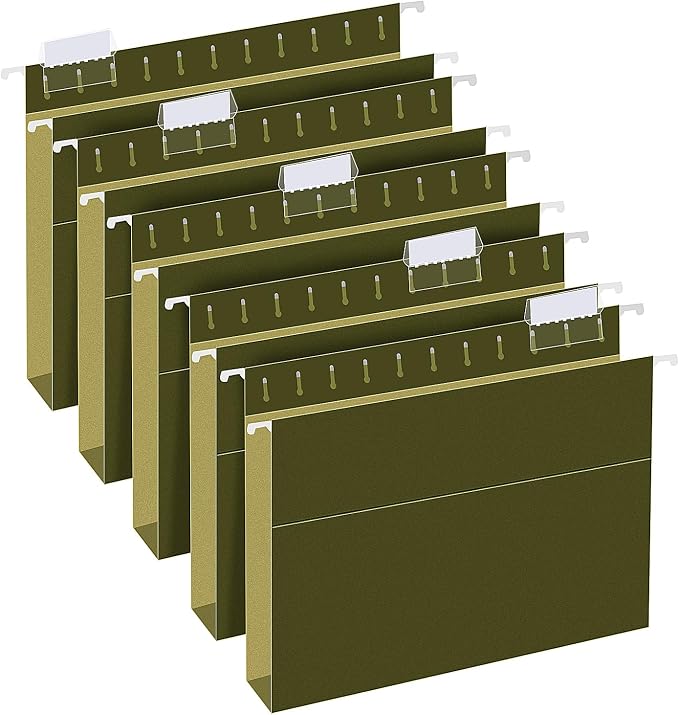 Extra Capacity Hanging File Folders, RAZCC 30 Pack Letter Size Reinforced by RAZCC