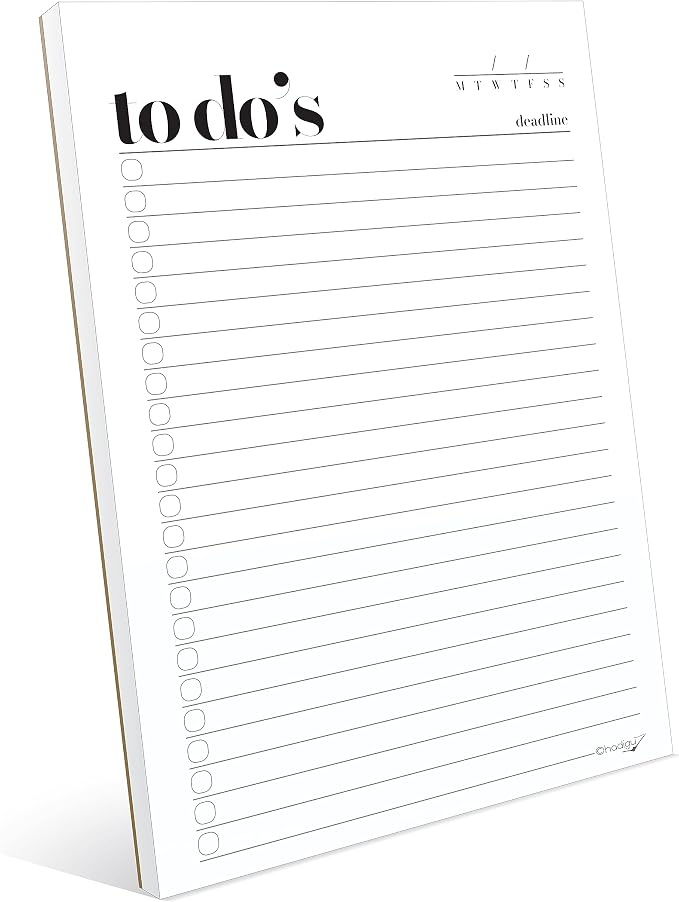 HADIGU To Do List Notepad A5 Size Premium Thick Paper by Hadigu