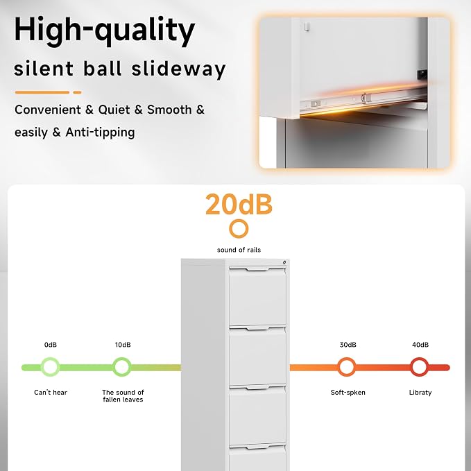Bestoo 4-Drawer File Cabinet - Image 7