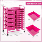 COSTWAY 15-Drawer Rolling Storage Cart, Mobile Utility Cart - Image 3