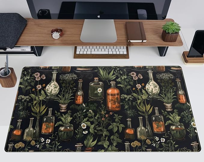Black Aesthetics Desk Mat Mouse Pad Large Gaming Mouse Pad Desk Pad Mousepad - Image 5