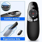 Wireless Presenter USB C Presentation Clicker Remote w Laser Pointer, Long - Image 6