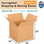Medium Moving & Shipping Boxes 14x14x12 inches - Image 2