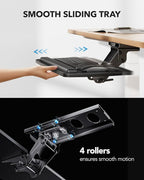 HUANUO Keyboard Tray Under Desk, 360 Adjustable Ergonomic Sliding Keyboard & - Image 7