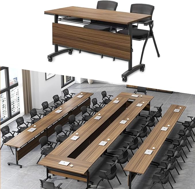 Folding Conference Table, Modern Office Conference Room Tables, Flip-Top Mobile by Unknown