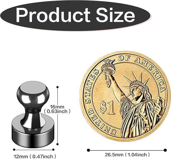 LOVIMAG 16Pcs Strong Fridge Magnets, Push Pin Magnets, Strong Whiteboard Magnet - Image 2