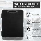 Sooez Clipboards with Storage, High Capacity Clip Boards 8.5x11 with Pen Holder - Image 4