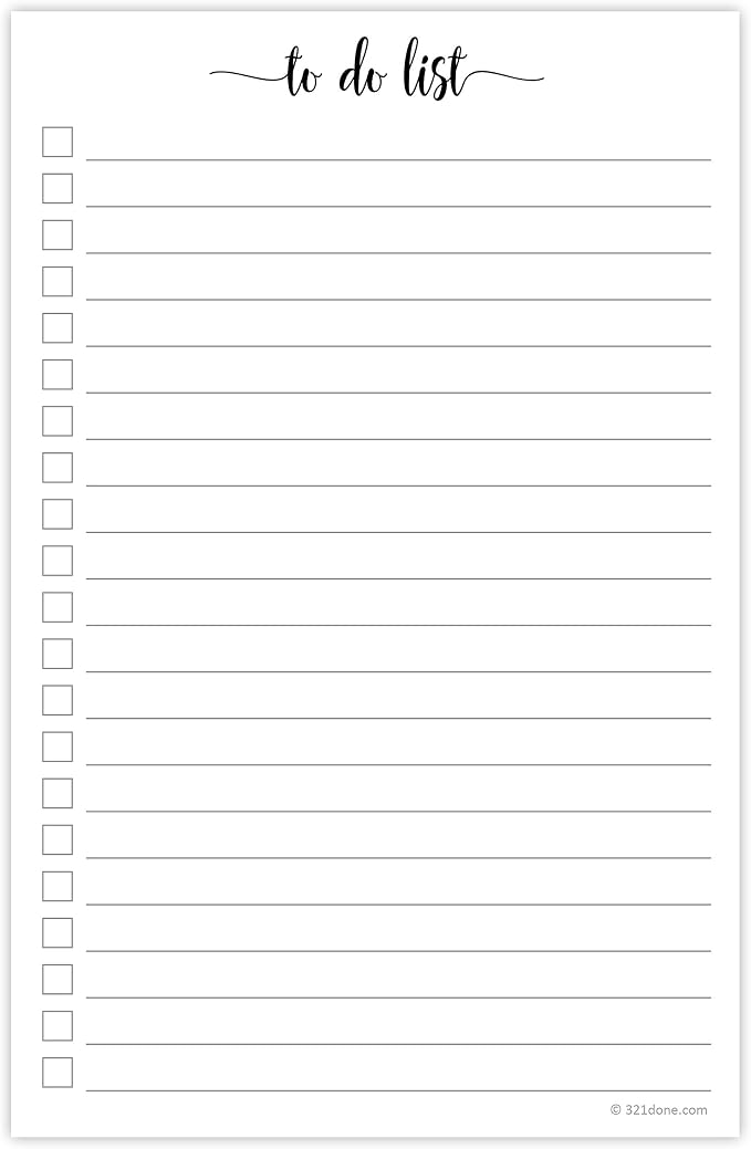 321Done To Do List Notepad by 321Done