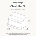 BLUE GINKGO Desk Organizer – Korean-Made Office Storage - Image 3