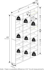 Furinno Jaya DVD Shelf, 24-Shelf Wide CD Rack, Media Shelf - Image 3