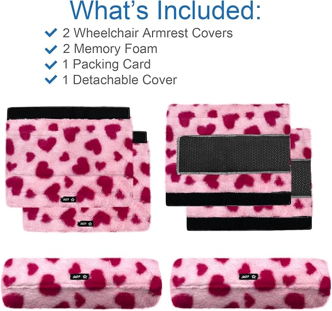 SPRING SEAON Wheelchair Armrest Covers 2 Pack Soft Memory Foam Wheelchair - Image 6
