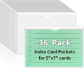NIUBIER Storage Bin Labels, 36 Pack 5x7 Index Card Holder, Removable Tote by NIUBIER