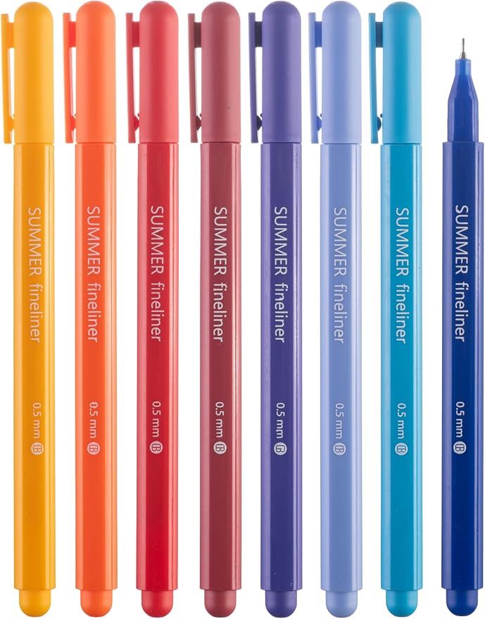DIVERSEBEE Fine Tip Pens, 8 Bible Pens No Bleed Through, 0.5mm Fine Point by DiverseBee