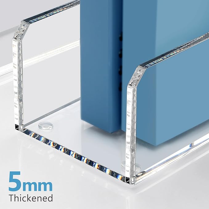 SANRUI 2 Pack Acrylic Magazine File Holder, Vertical File Sorter Holders Desk - Image 6