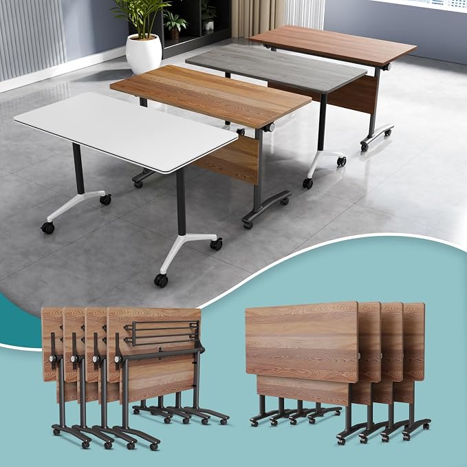 Conference Table Flip Top Mobile Conference Room Tables, Folding Conference by WYMHYZ
